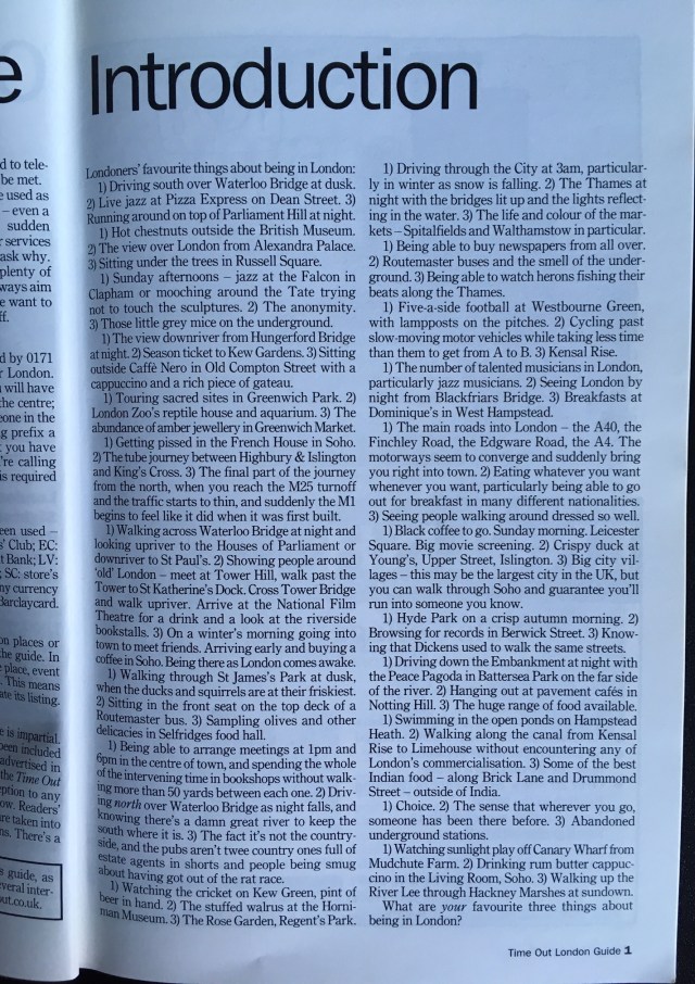 TO London favourite things