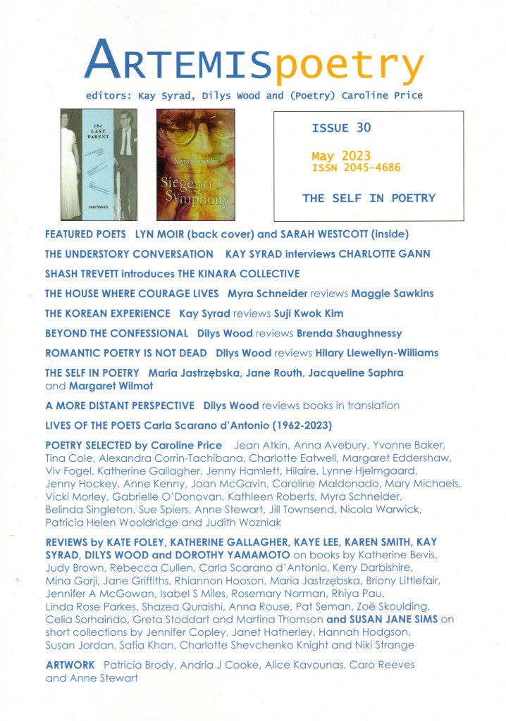 The front cover of the May 2023 issue of ARTEMISpoetry. 